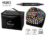 Набор маркеров 2-стор для скетчинга Mazari Cubiq Teresa 120цв 15248-120 в текстиль сумке