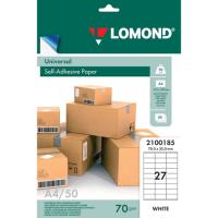 Этикетки самокл. 27эт, 70*32мм Lomond 2100185 пачка 50л А4
