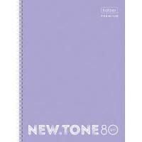 Тетрадь А4 80л гребень Хатбер "New tone" 80г картон. обл. 05019/25 1/20