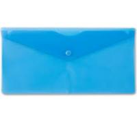 Папка конверт С6 110*220 кнопка Бюрократ PK805, Hatber Akk6 Expert синяя 1/20