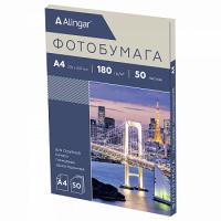 Фотобумага А4 180г глянцевая 50л Alingar 11090
