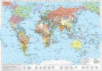 Карта мира политическая интерактивная 118х80см с ламинир. КН045