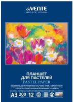 Папка для пастели А3 12л холст 200г 4цв Devente 2135302 
