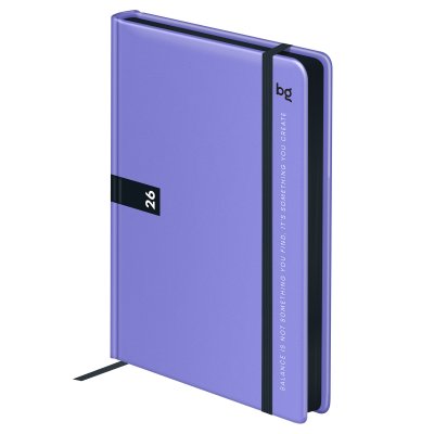 Ежедневник А6 2027г BG Monochrome soft touch резинка розовый 68157