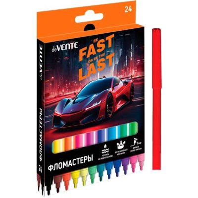 Фломастеры 24цв deVente Fast or Last вент.колп., карт.кор 5083532 1/12