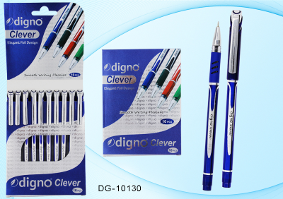 Масляная ручка Digno Clever 10130 синяя с грип 1\24