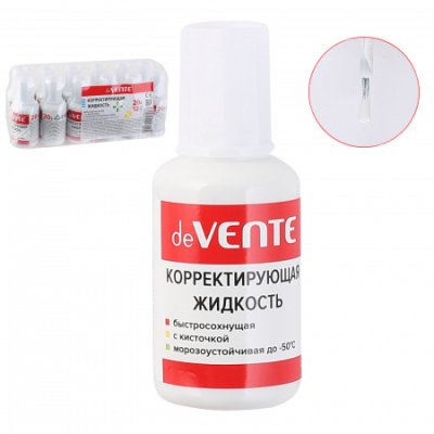 Корректирующая жидкость DeVente спиртовая с кист. 4060103 1/12