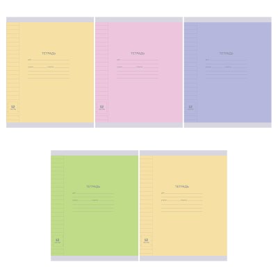 Тетрадь 12л. косая линия BG "Pastel 62329 1/240