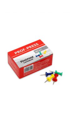 Кнопки втулки 50шт цветные картон кор Proff КС-4150 