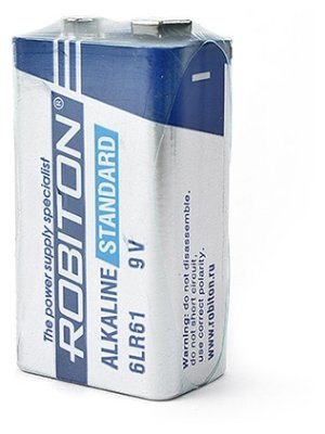 Батарейка 6LR61 крона Robiton Alkaline 1/10