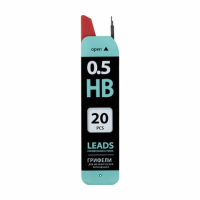 Грифели 0,5мм Brauberg Black Jack 20шт НB 180447 1/36