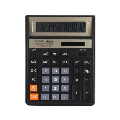 Калькулятор Attache 888, 1550711/12 12разр 204х158 2-е питание 
