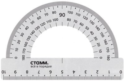 Транспортир металлический 10см ТС-10 ТР-31662 1/100